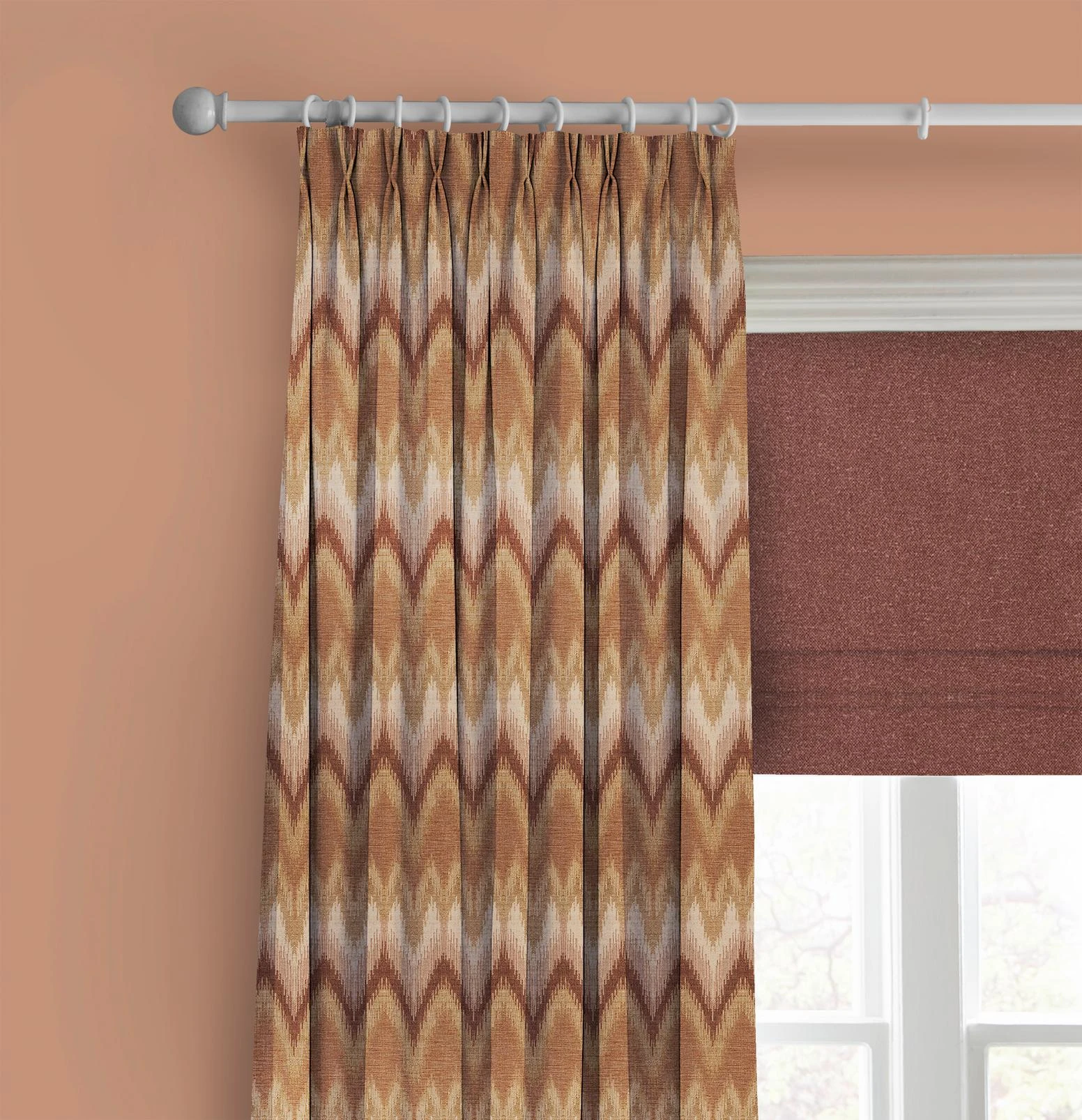 Ardyn Mulberry Roman Blind - 147895rom_CAMEO_Ardyn_Mulberry_Rose_Earth_147047cur_Zigzagare_Terracotta.jpg