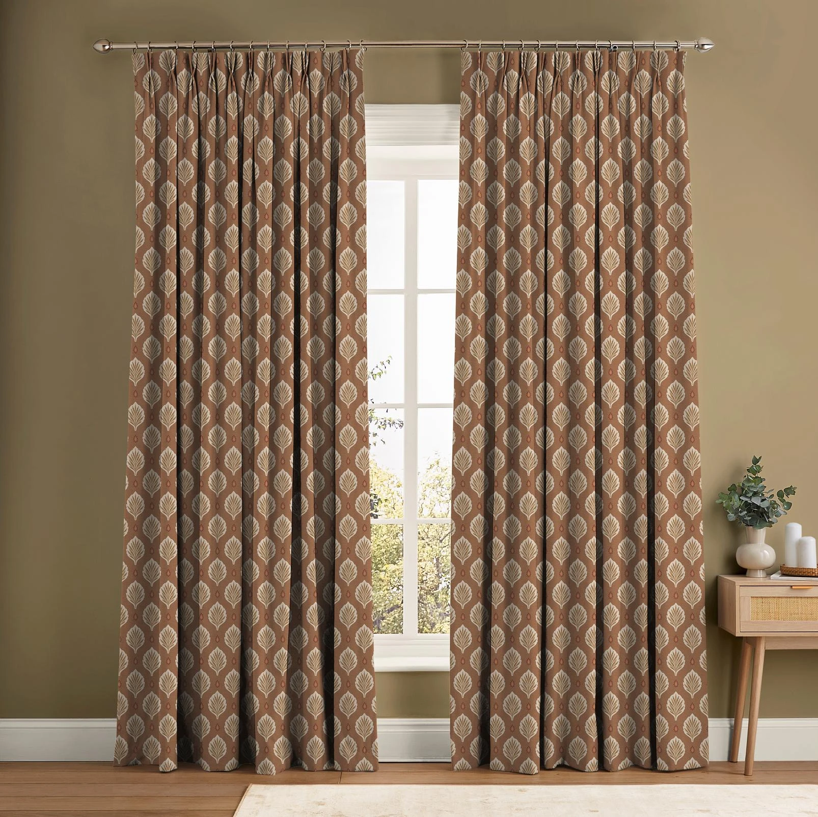 Alder Terracotta Curtain - 147038cur_ROOMSET_ALDER_TERRACOTTA_KIKU_GINGERLILY.jpg