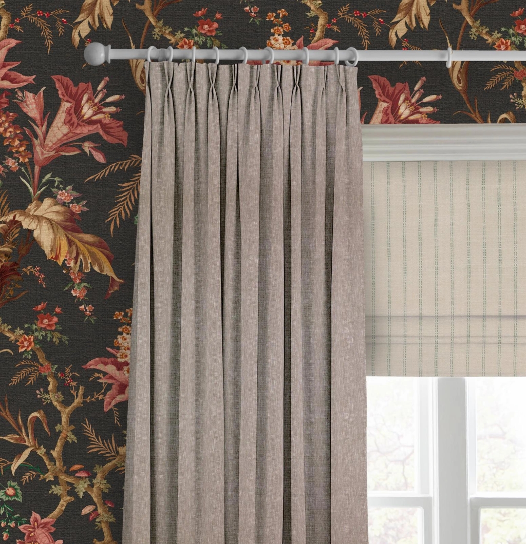 Meadow Stitch Eucalyptus Roman Blind - 147889rom_CAMEO_Meadow_Stitch_Eucalyptus_140135cur_Whitaker_Sand_146395_Arbour_Press_Earth.jpg