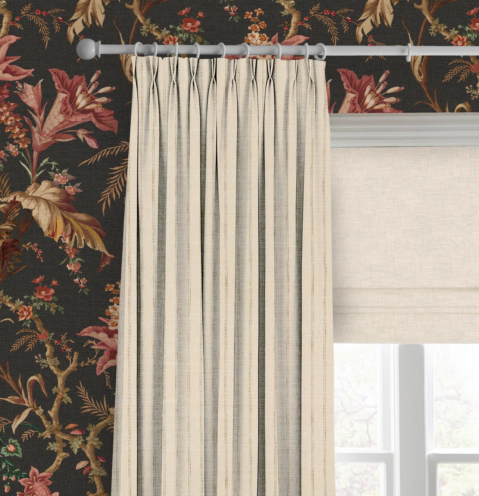 Meadow Stitch Flax Curtain - 147888cur_CAMEO_Meadow_Stitch_Flax_140151rom_Anqa_Sand_146395_Arbour_Press_Earth.jpg