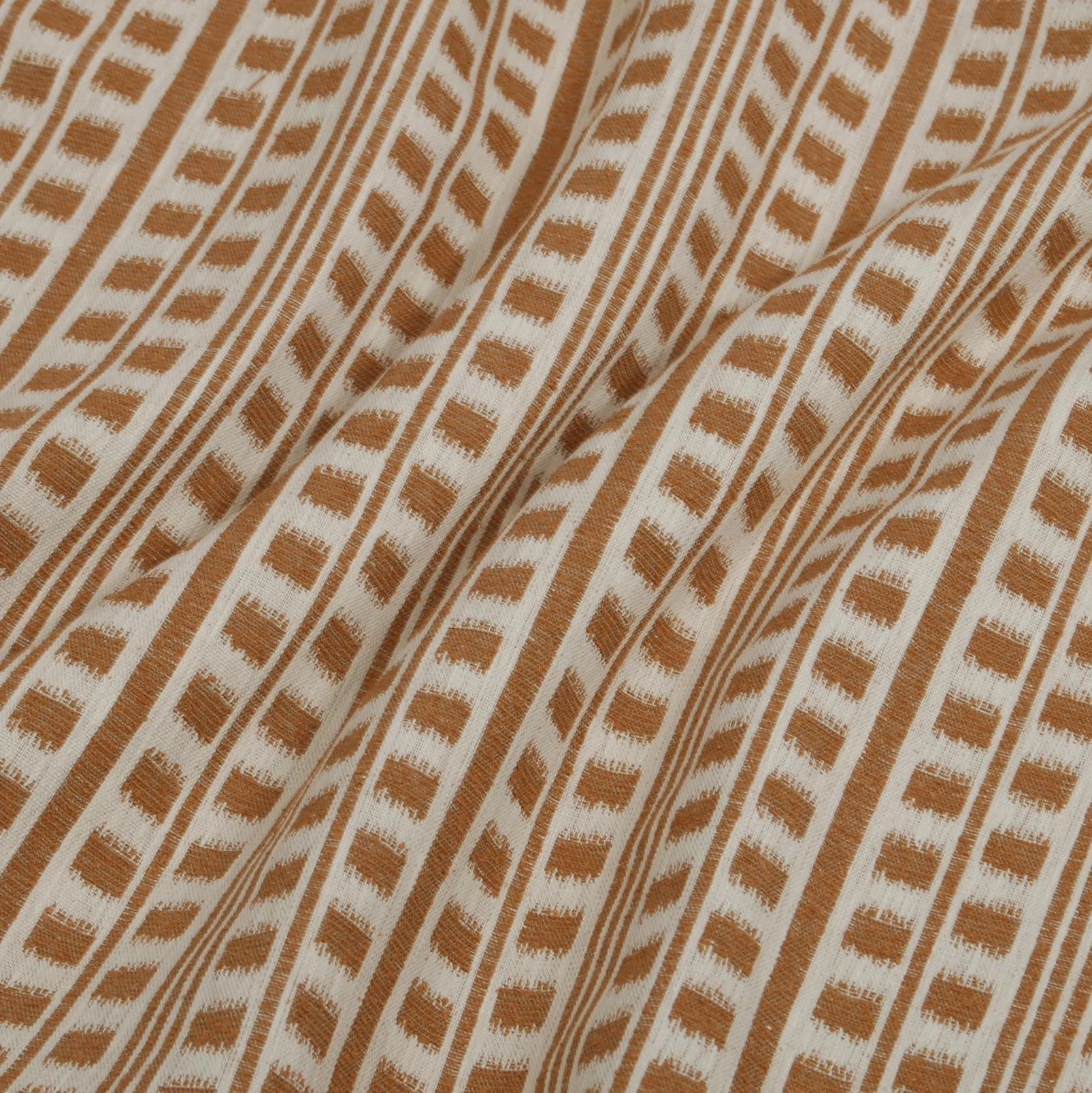 Kiln Ticking Tangerine Roman Blind - 147884rom_FABRIC_Kiln_Ticking_Tangerine_SCRUNCH.jpg