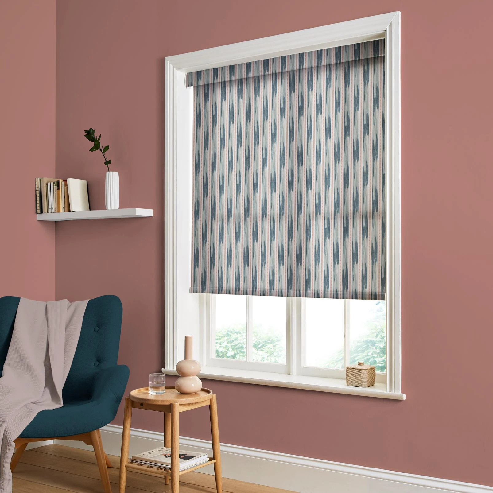 Forge Stripe Blue Roller Blind - 147057rol_ROOMSET.jpg