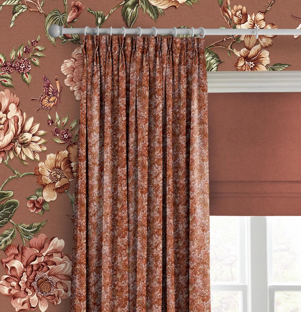 Opulence Vintage Mulberry Roman Blind - 147896rom_CAMEO_Opulence_Vintage_Mulberry_146399_Roselle_Grove_Dusky_Pink_146407cur_Marbre_Pink.jpg