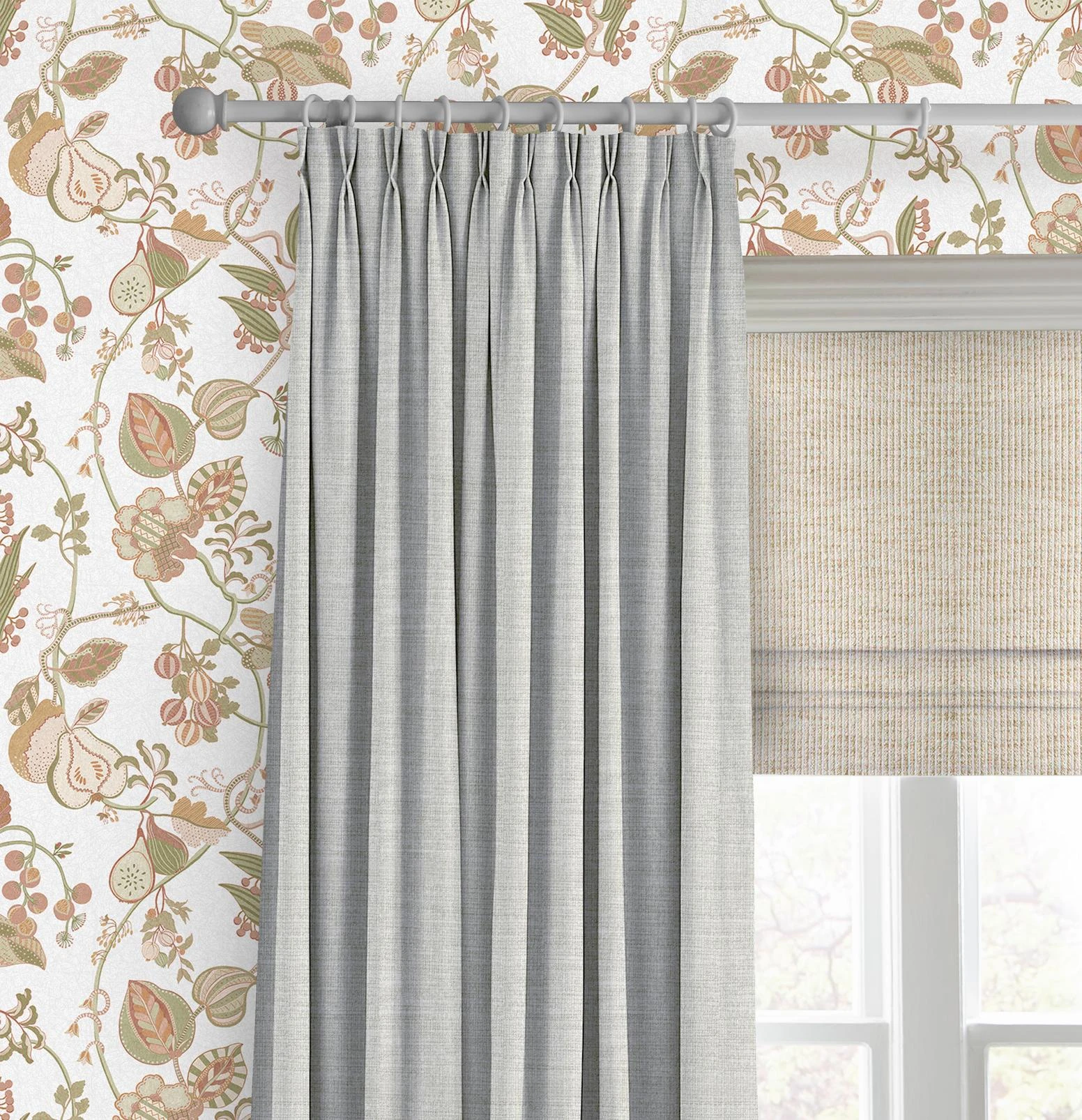 Ridge Loom Oyster Roman Blind - 147886rom_CAMEO_Ridge_Loom_Oyster_116220cur_Wallace_Chalk_146421_Orchard_Tapestry_Blush.jpg