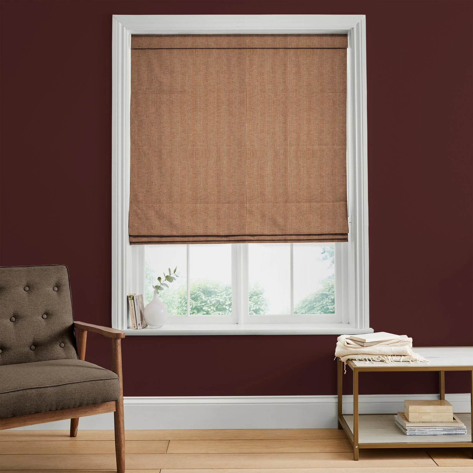 Ridge Loom Sienna Roman Blind - 147885rom_ROOMSET_Ridge_Loom_Sienna_Chilli_Cocoa_Natural_Cotton.jpg