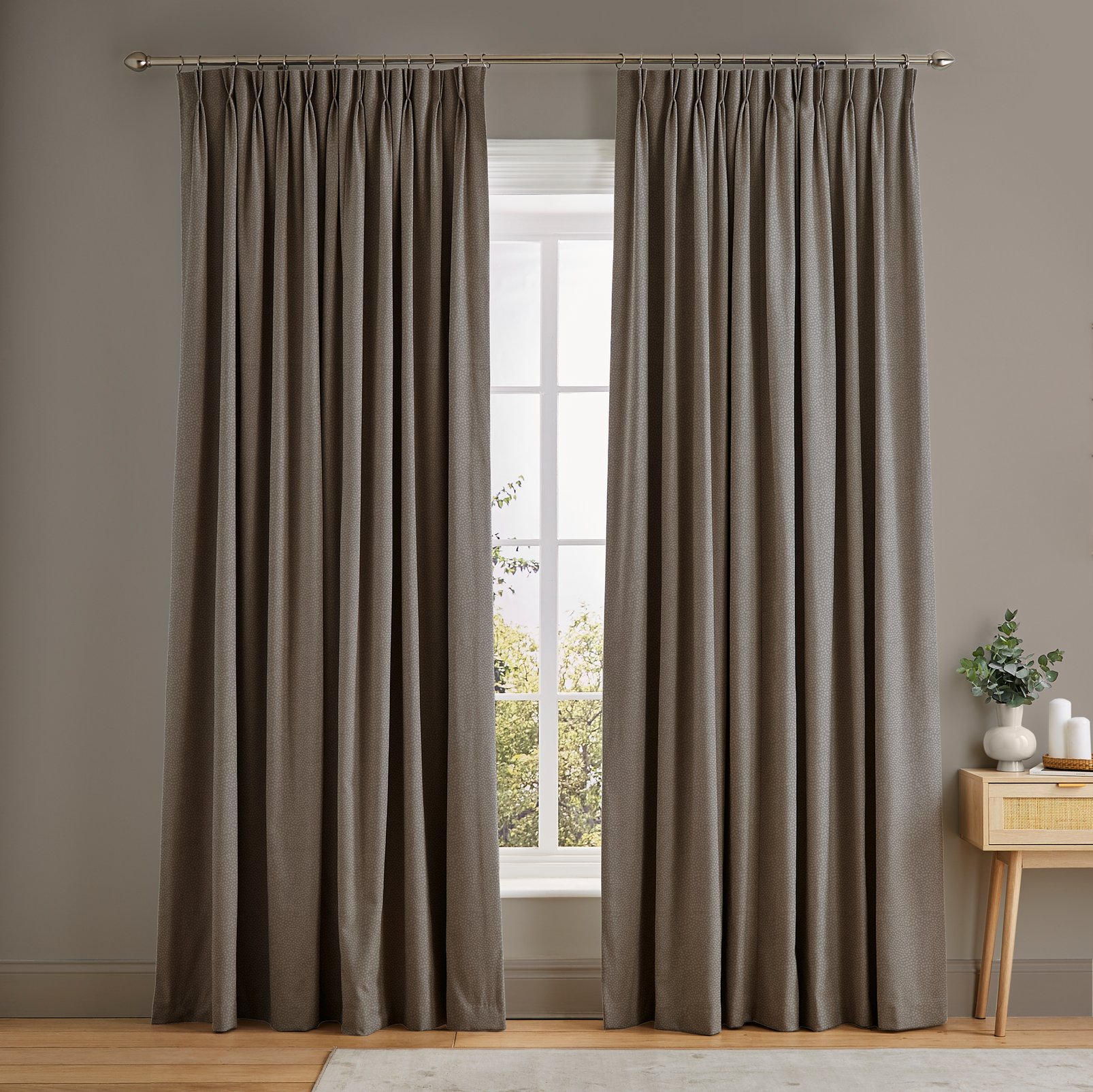 Dapple Fawn Curtains in a Roomset