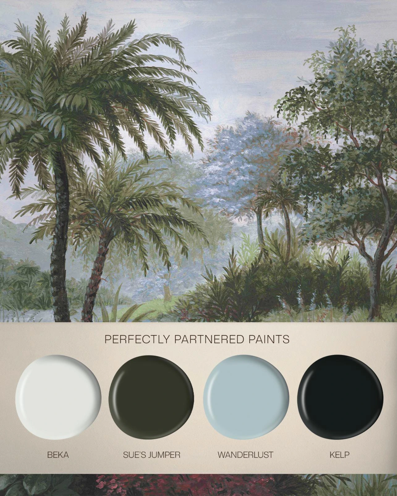 Caelum Palms Blue Bespoke Mural - 146641_FLATLAY_CAELUM_PALMS_BLUE_BEKA_SUESJUMPER_WANDERLUST_KELP.jpg