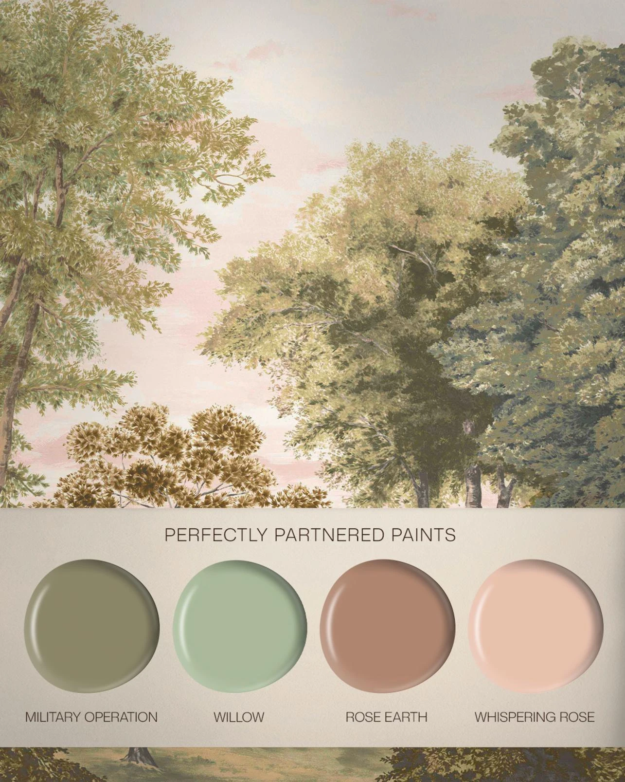 The Old Grove Dusk Bespoke Mural - 146686_FLATLAY_THE_OLD_GROVE_DUSK_MILITARYOPERATION_WILLOW_ROSEEARTH_WHISPERINGROSE.jpg