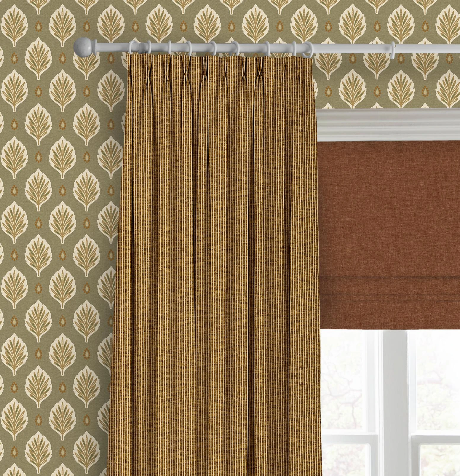 Ridge Loom Honey Curtain - 147887cur_CAMEO_Ridge_Loom_Honey_140141rom_Anqa_Copper_146873_Alder_Moss.jpg