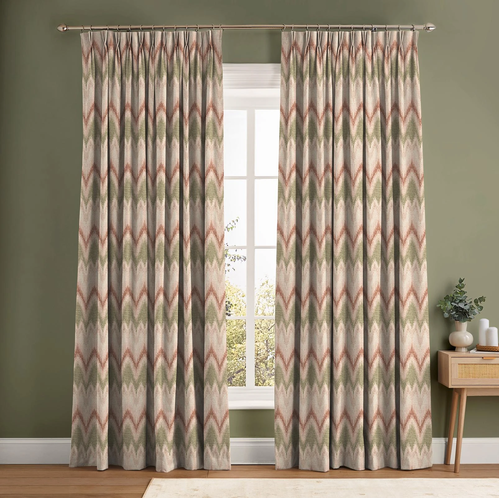 Zigzagare Pink Curtain - 147041cur_ROOMSET_ZIGZAGAREGREEN_SAGE_LILY.jpg