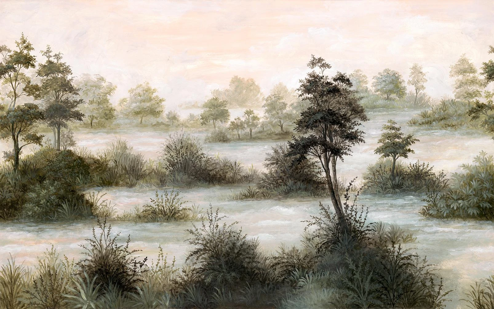 Meadowmere Mist Dawn Bespoke Mural by Nate Berkus. - 151707_MAINTILE_01_MeadowmereMistDawn.jpg