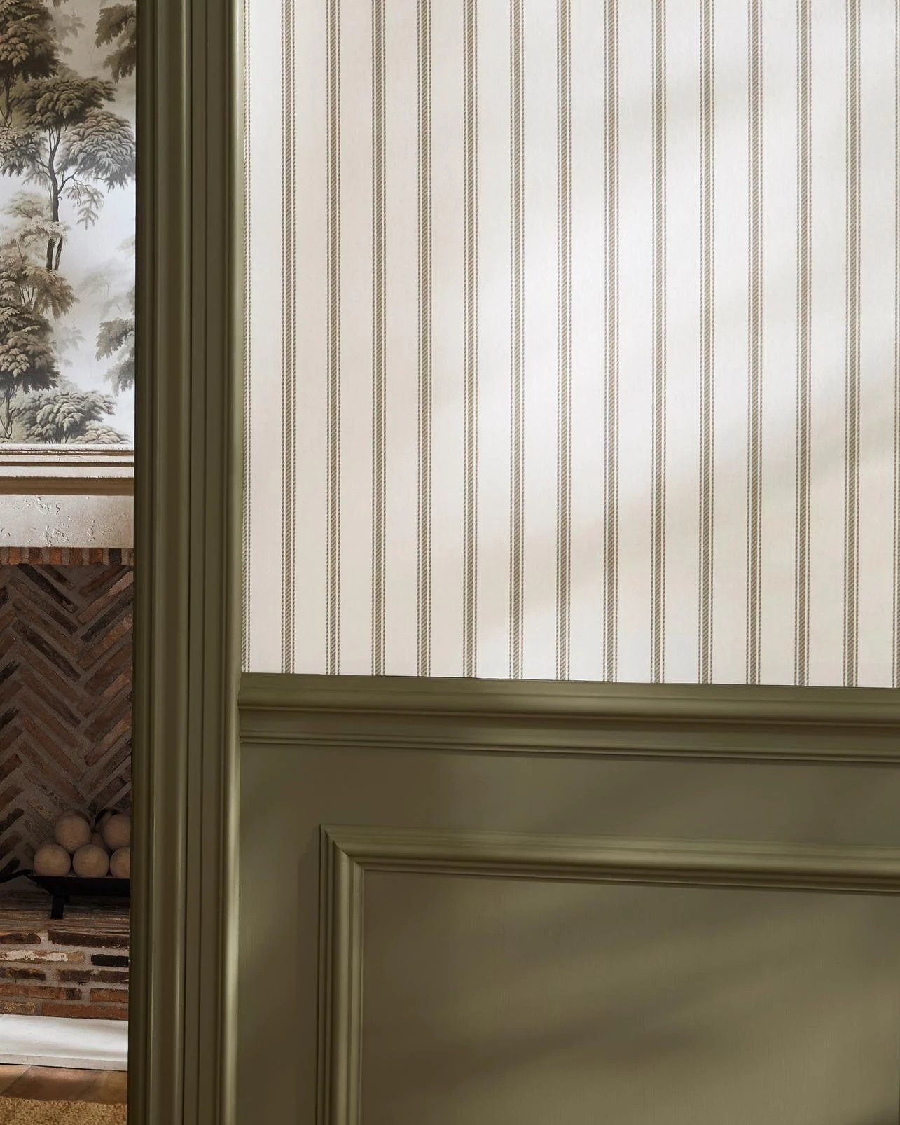 Sunday Stripe Olive Wallpaper by Nate Berkus - 147968_CAMEO_01_SundayStripeOlive_147957_ElmsleyOlive_150254_OliveForest.jpg