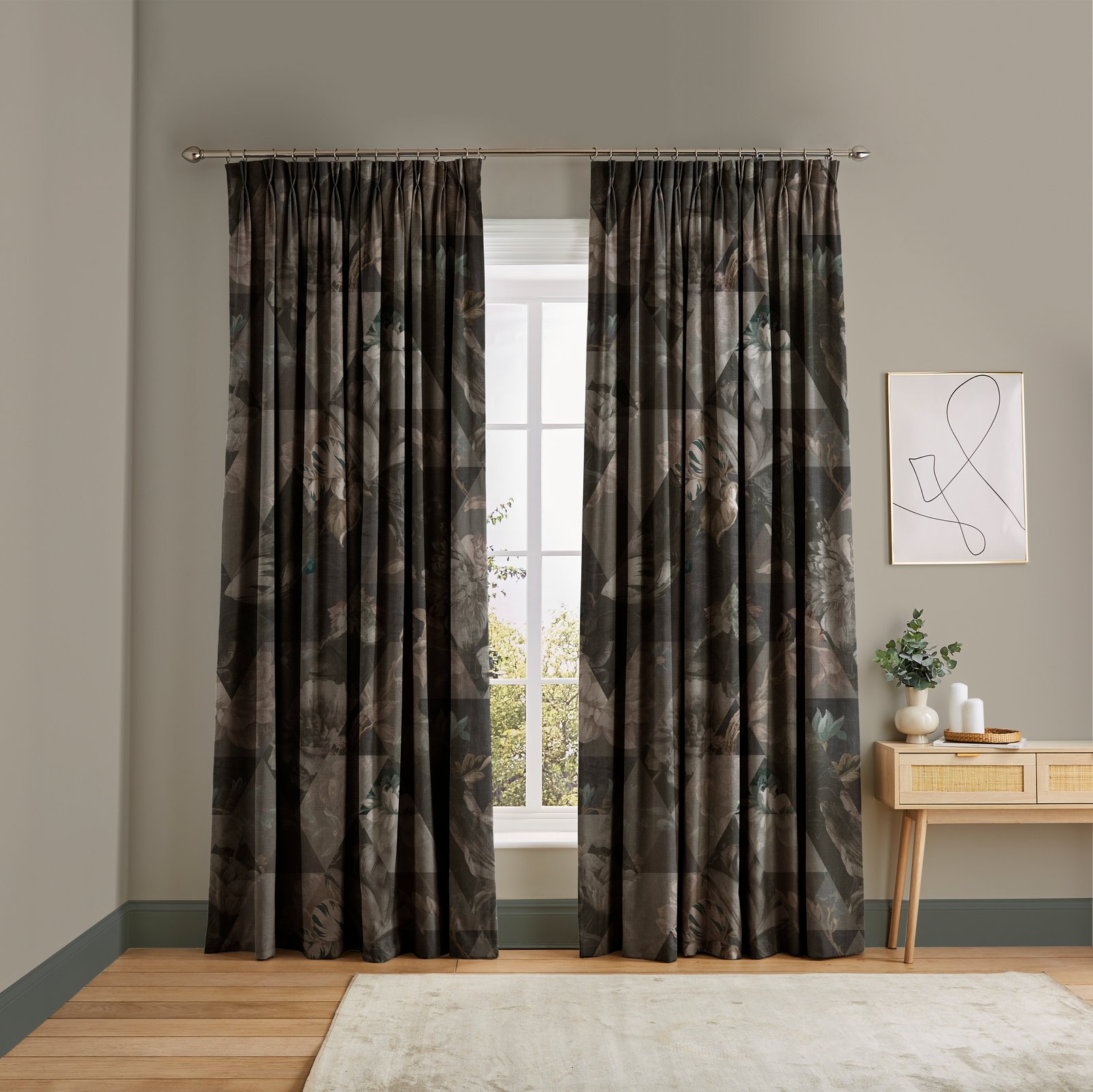 Timepiece Moonstone Curtains in a Roomset