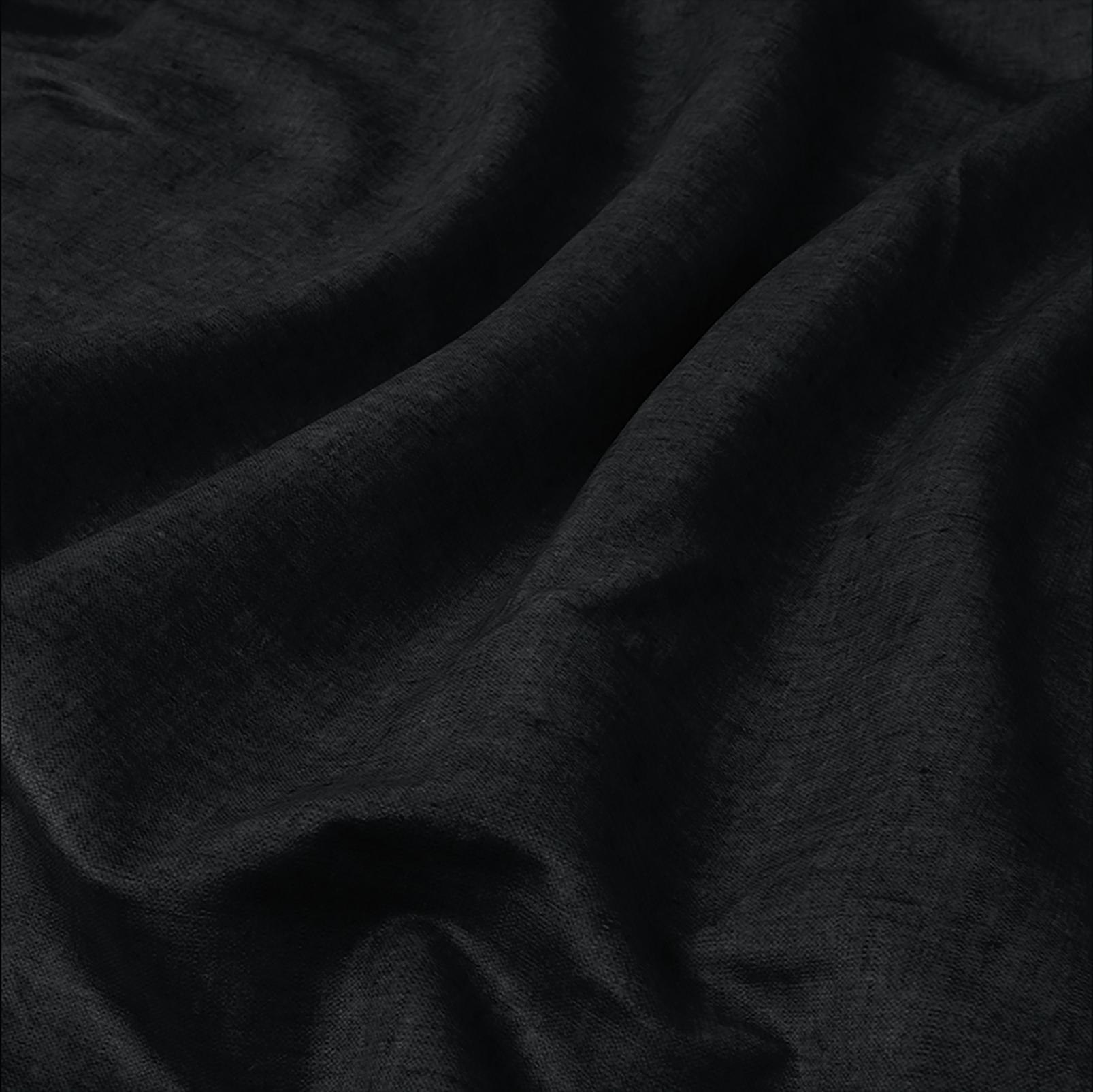 Serenity Charcoal Curtains fabric close up image