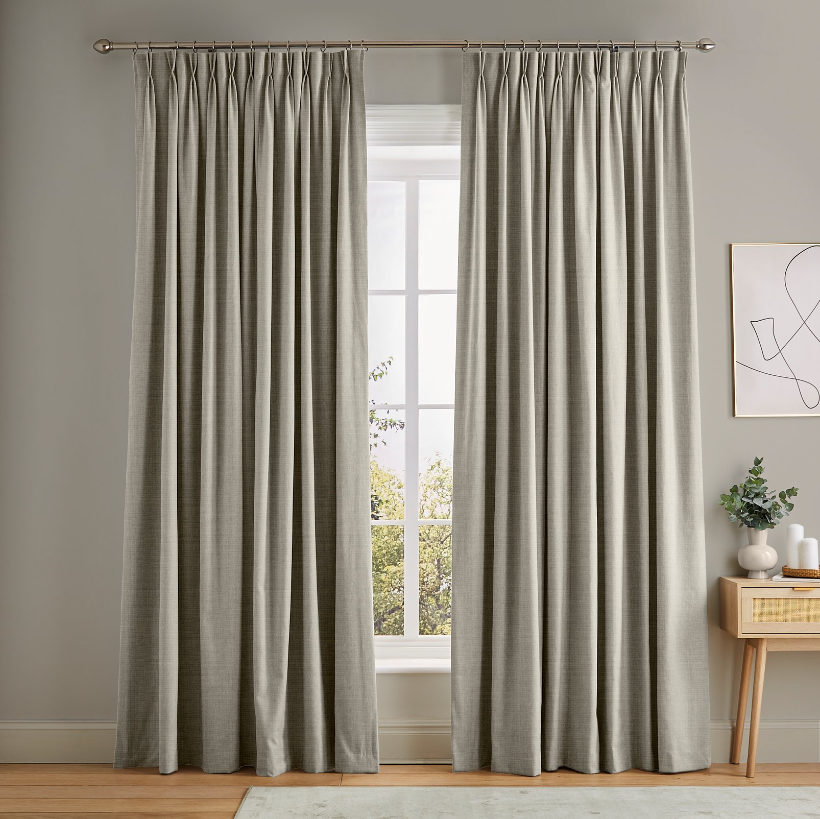 Wallace Fawn Curtains in a Roomset