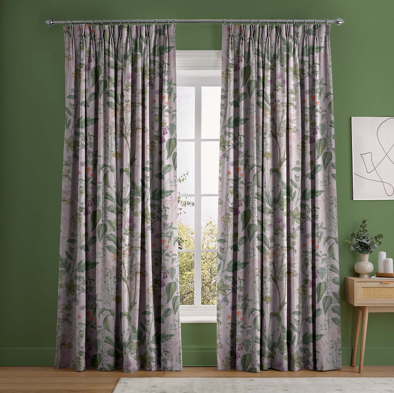 Edulis Blush Curtains in a Roomset