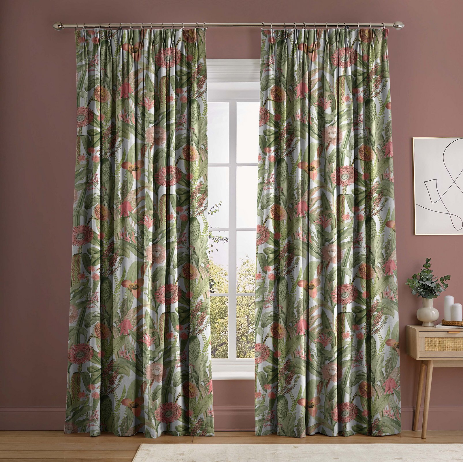 Tigerlily Lush Curtains in a Roomset