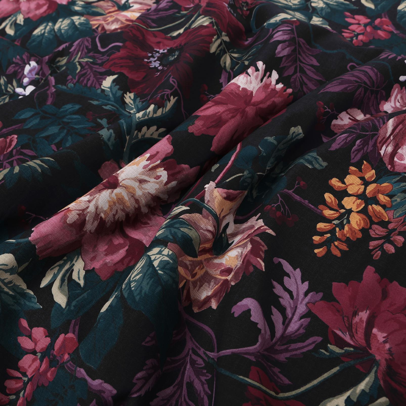 Florenzia Nightshade Curtains fabric close up image