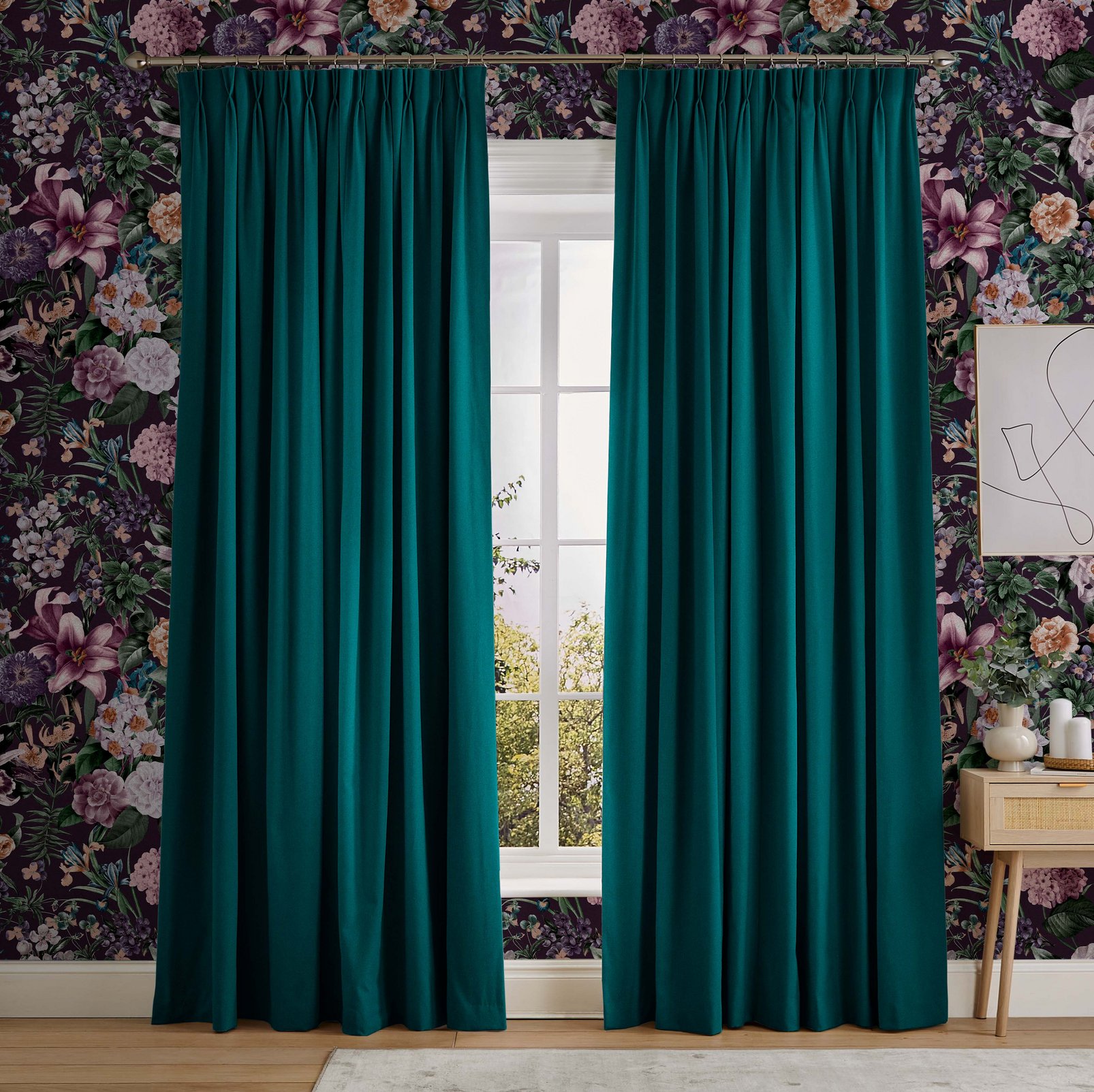 Opulence Jewel Curtains in a Roomset