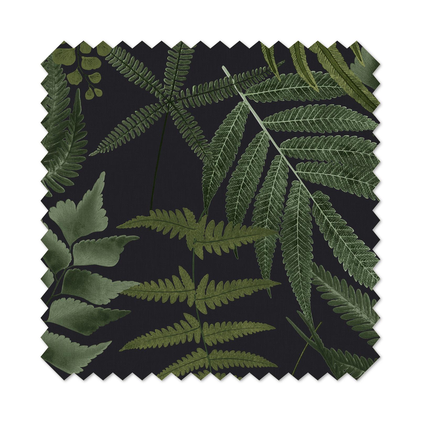 Midsummer Fern Black Curtains close up image
