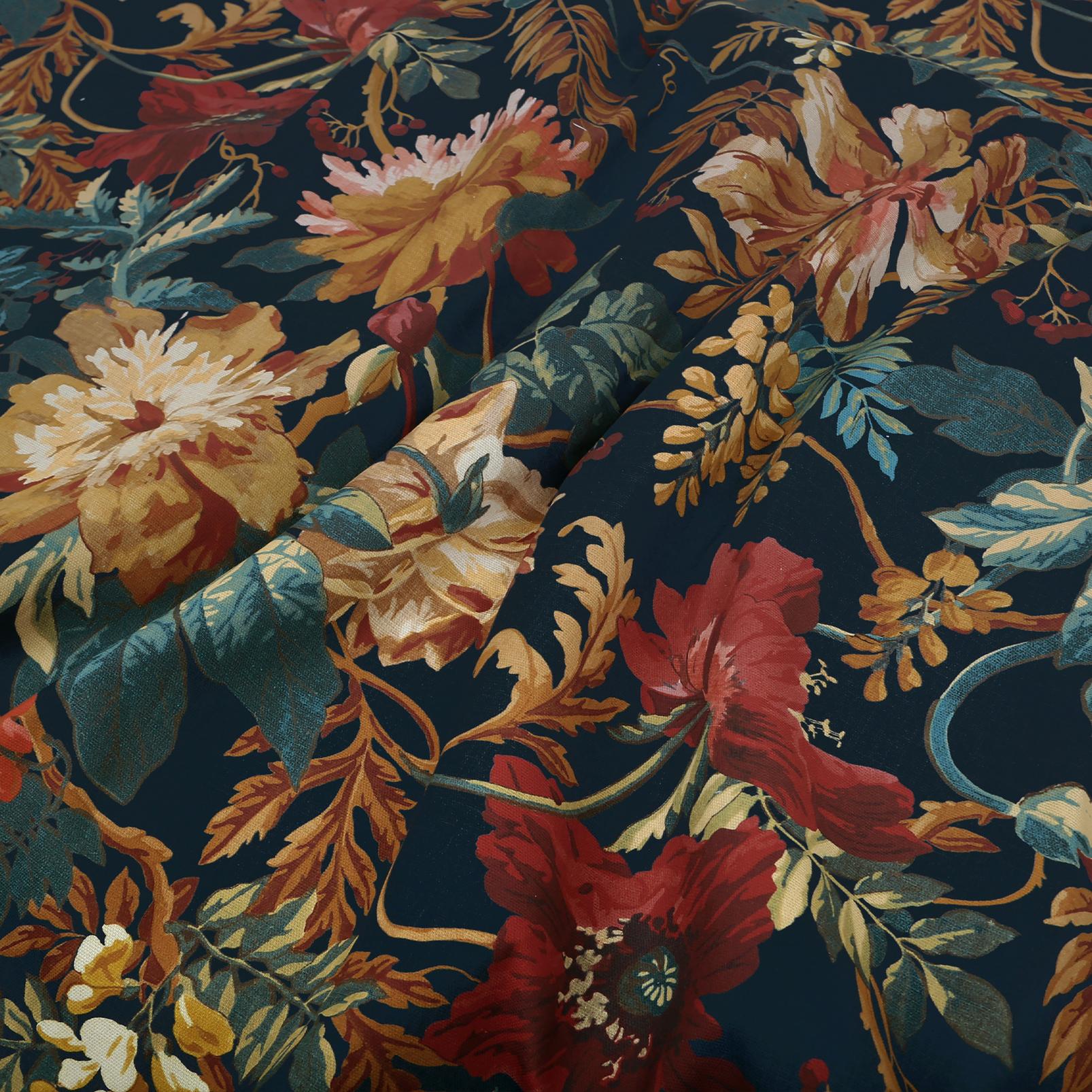 Florenzia Dusk Curtains fabric close up image