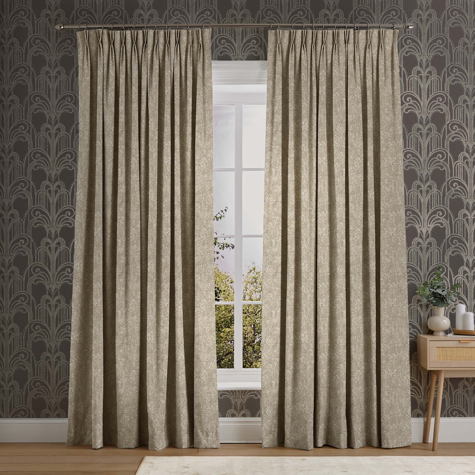 Dream Soft Gold Curtains in a Roomset