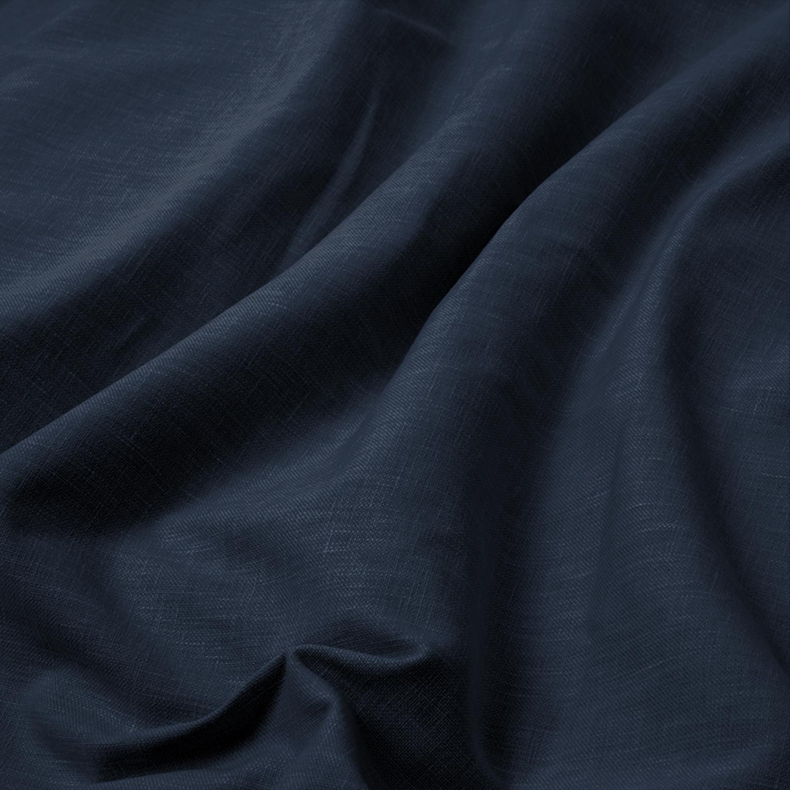 Campanile Navy Curtains fabric close up image