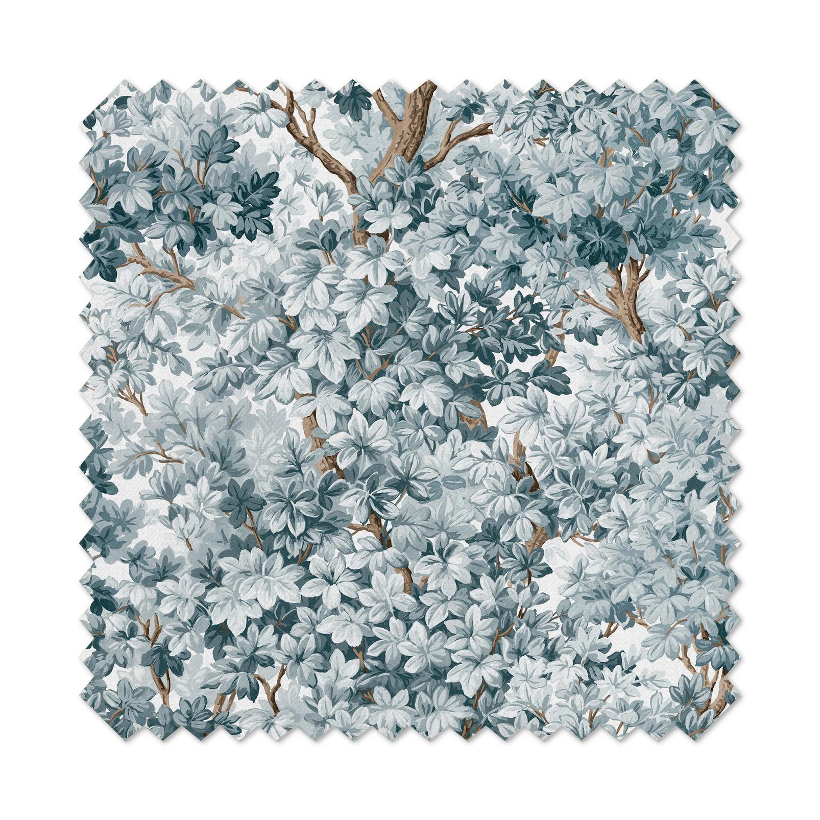 Coppice Blue Curtains close up image