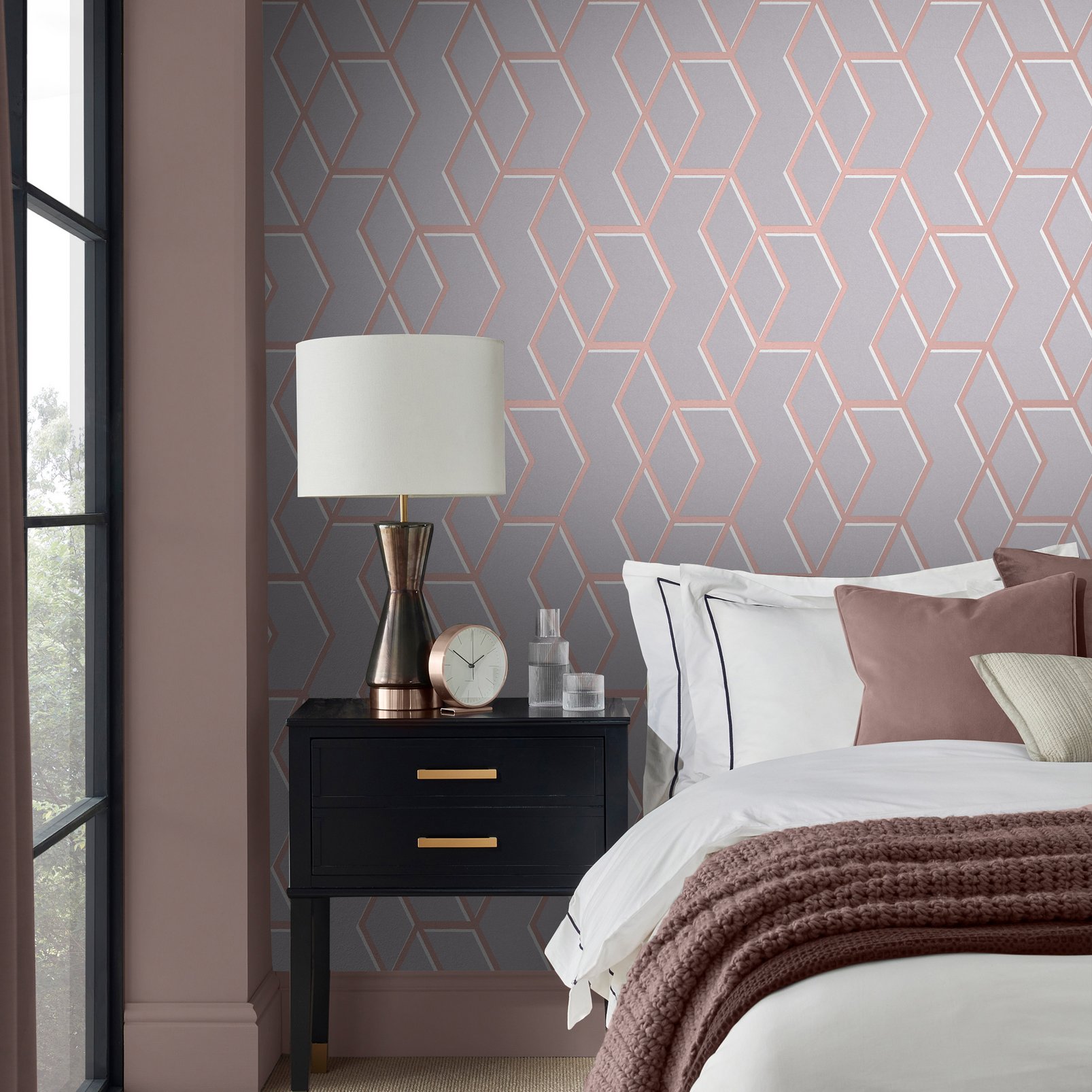 Archetype Grey & Rose Gold Wallpaper - 104734_ROOMSET_ARCHETYPE GREY ROSE GOLD_01.jpg