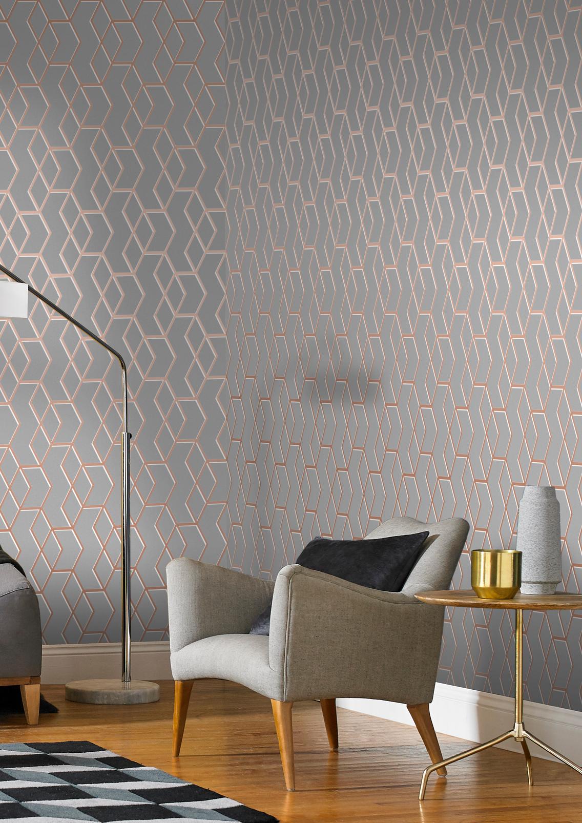 Archetype Grey & Rose Gold Wallpaper - 104734_ROOMSET_01.jpg