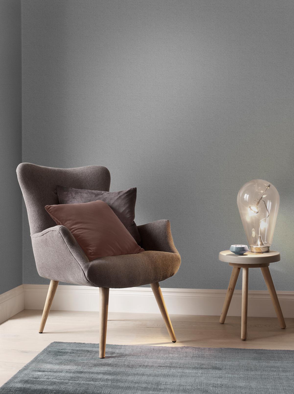 Lagom Grey Plain Wallpaper - 106841_ROOMSET_01.jpg