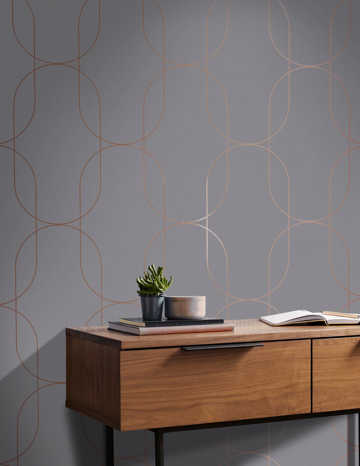 Palais Grey & Rose Gold Wallpaper - 112191_ROOMSET_PALAIS GREY & ROSE GOLD_01.jpg