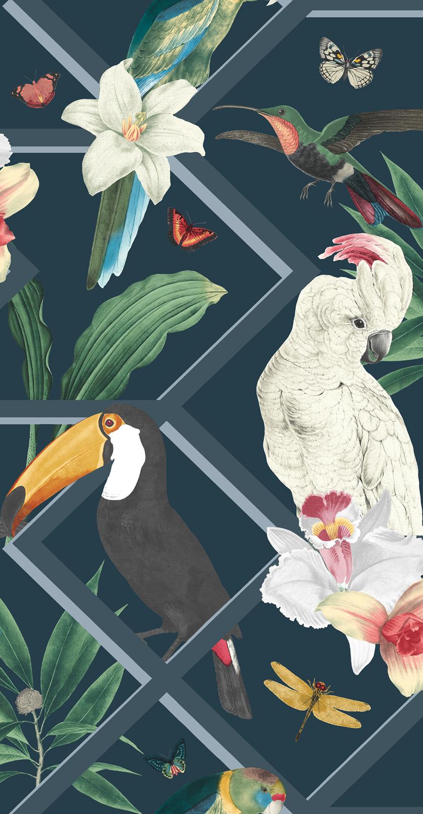 Perch Navy Wallpaper - 107605_TILE_PERCH NAVY_01.jpg