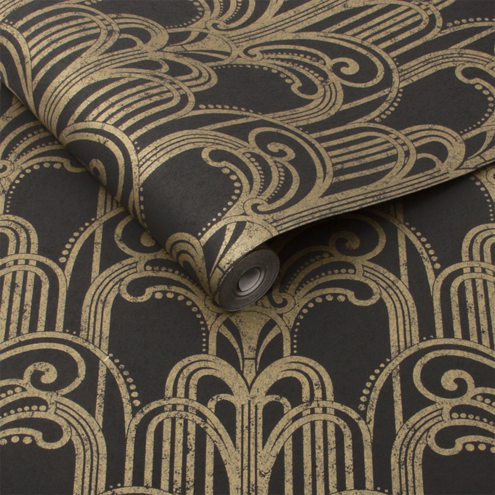 Art Deco Black and Gold Wallpaper - 104299_ROLLSHOT_ART DECO BLACKGOLD_01.jpg
