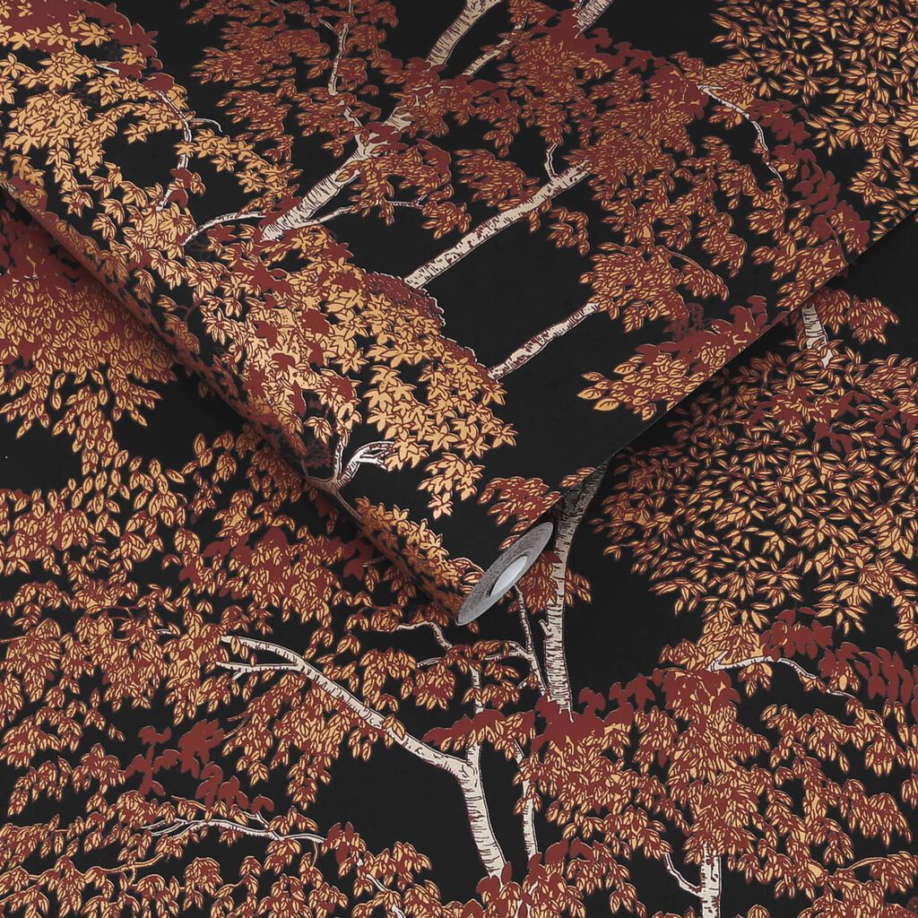 Idyll Tree Alizarin Wallpaper