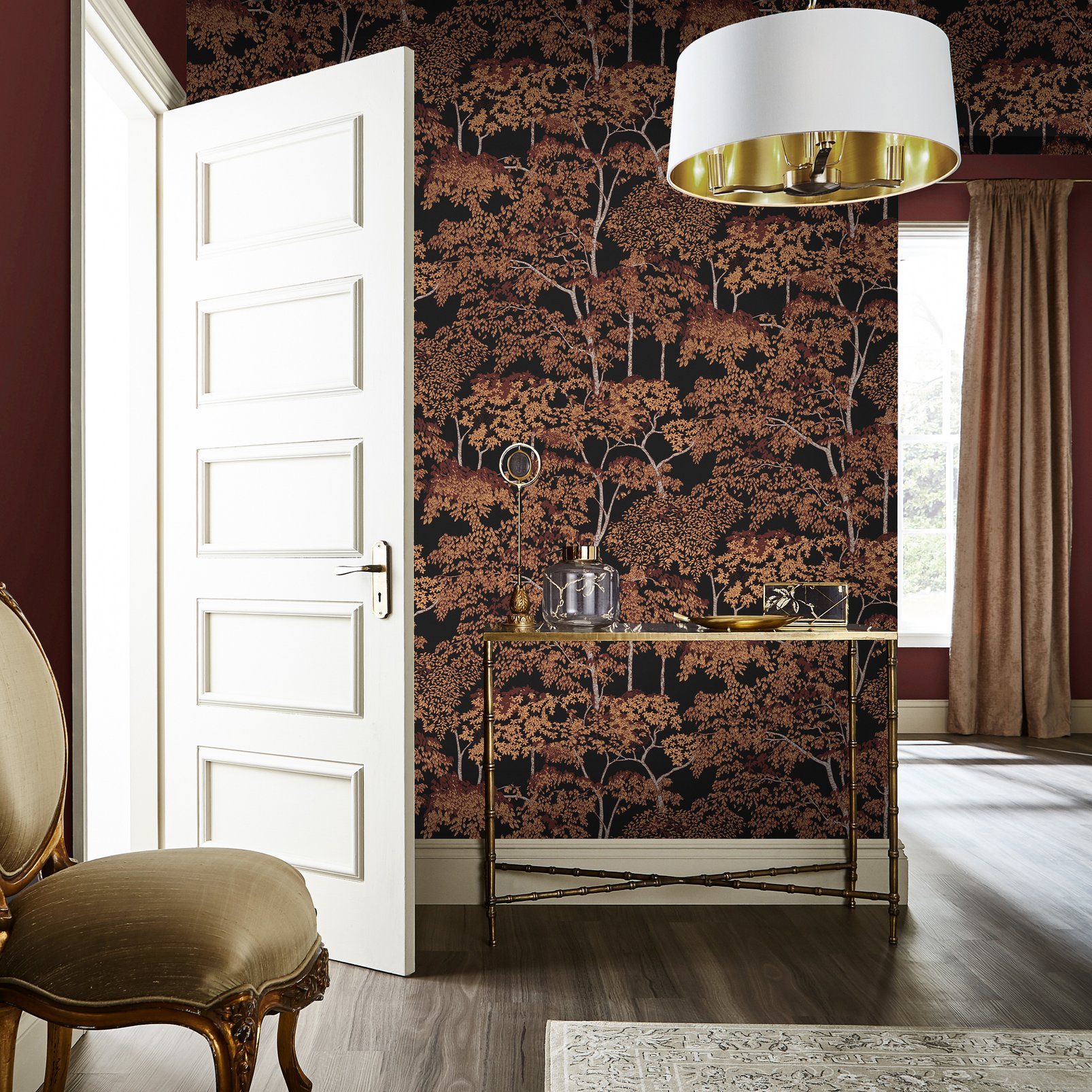 Idyll Tree Alizarin Wallpaper - 119677_ROOMSET_IDYLL TREE ALIZARIN_01.jpg