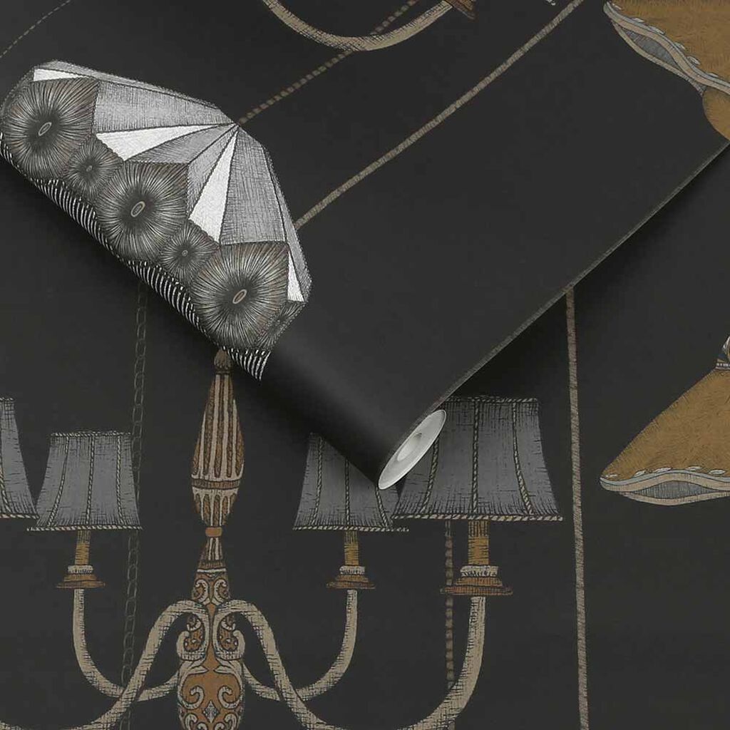 Drawing Room Charcoal Wallpaper