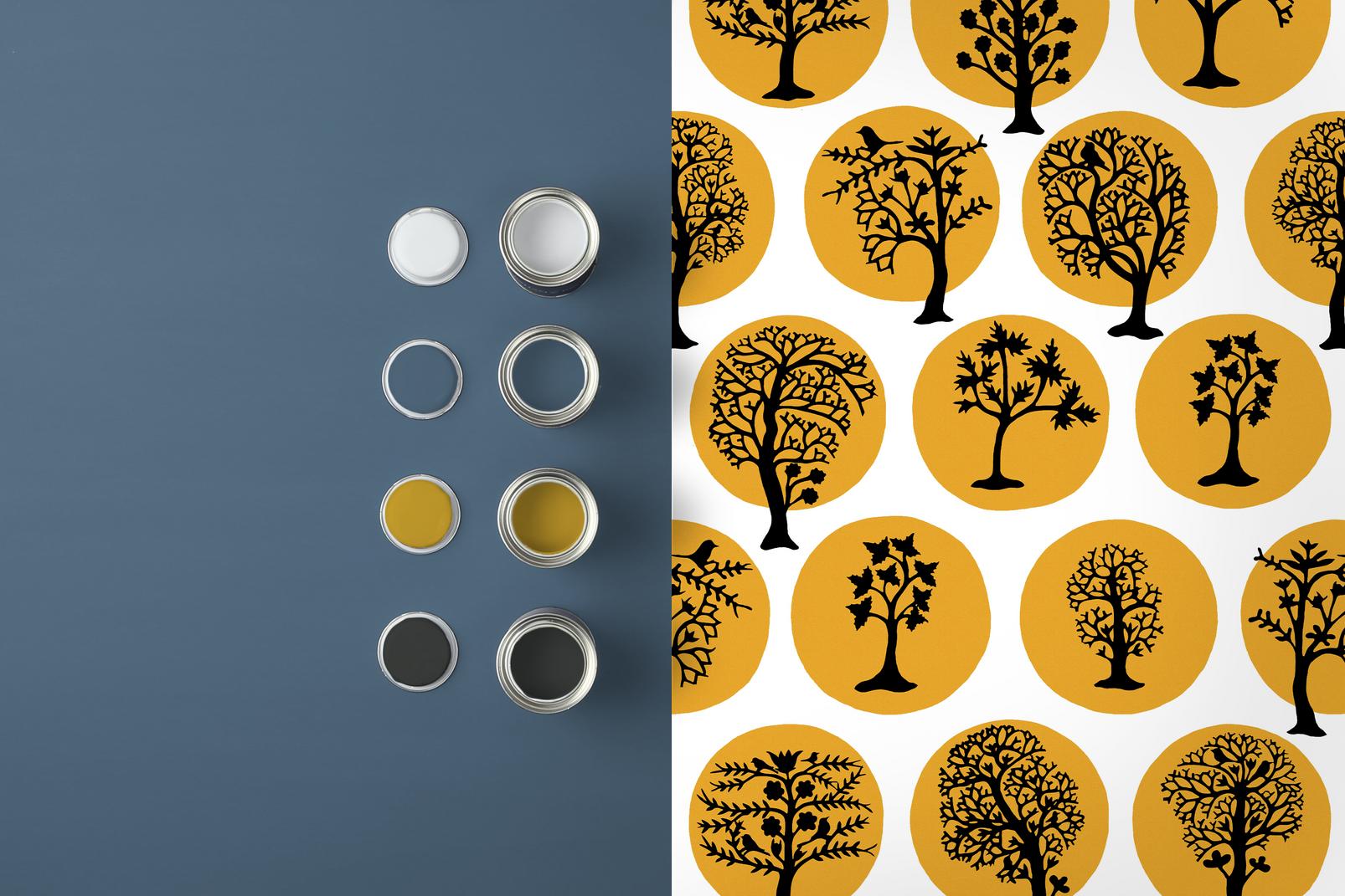 Party Land Mustard Wallpaper - 113470_FLATLAY_01.jpg