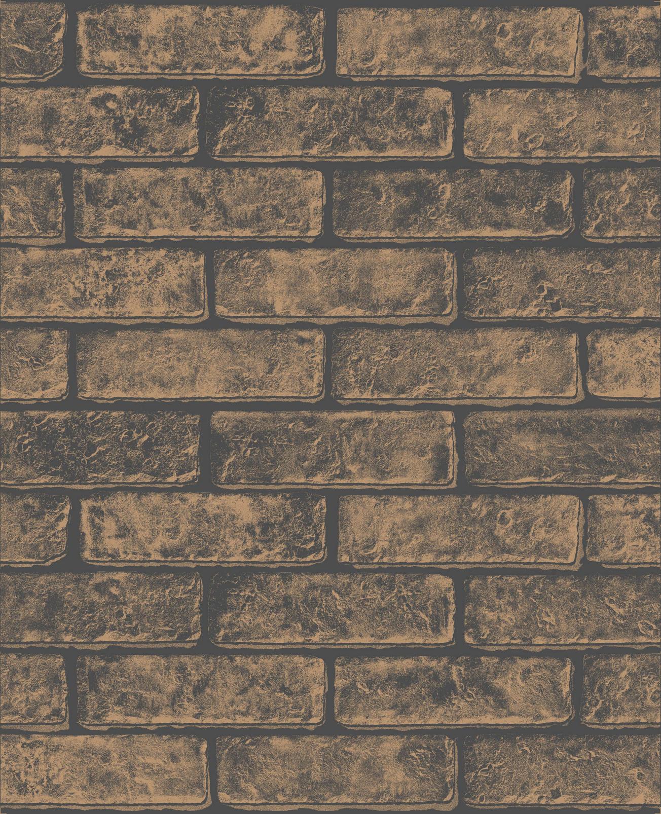 Metallic Brick Bronze Black Wallpaper - 104383_TILE_METALLIC BRICK BRONZEBLACK_01.jpg