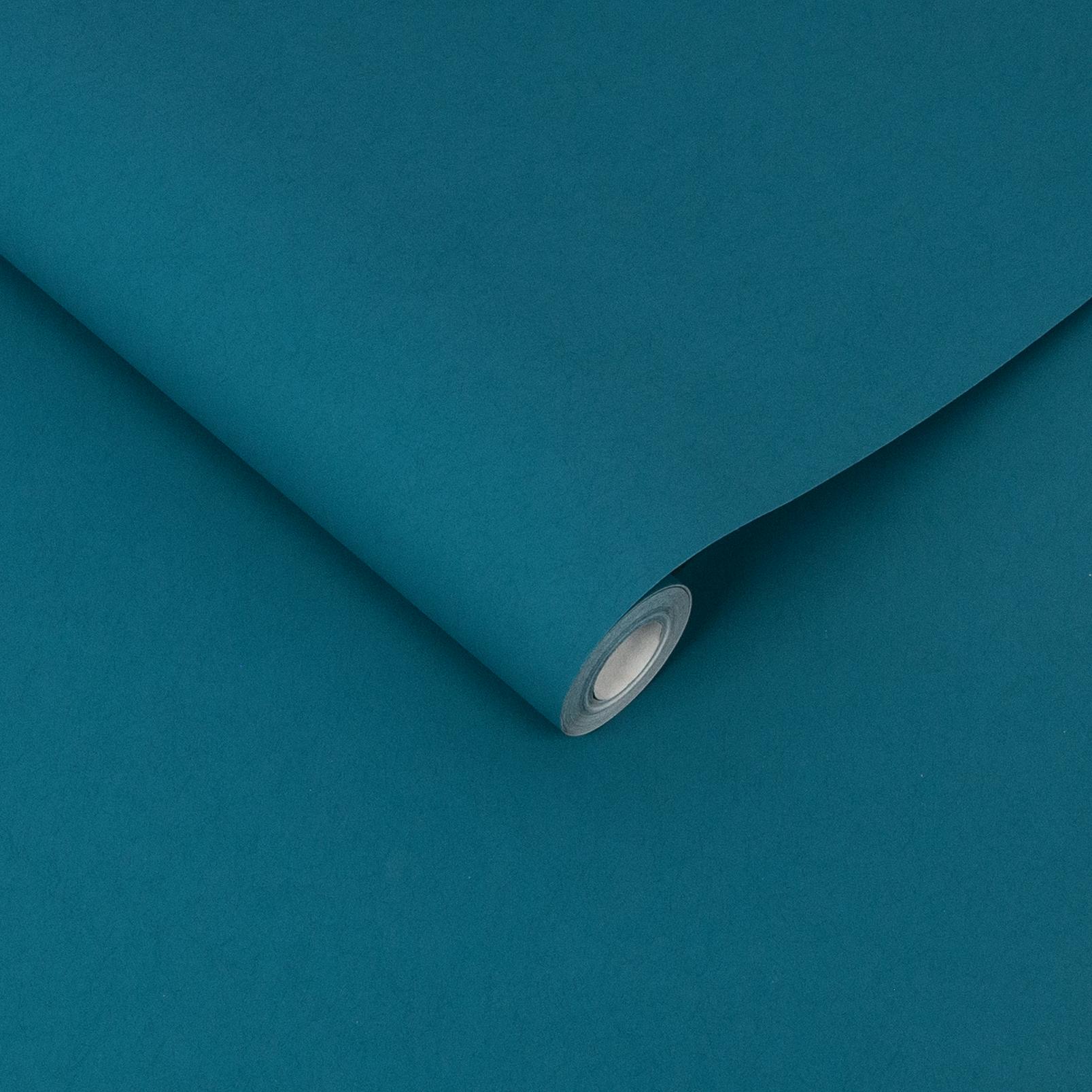 Jewel Teal Plain Wallpaper - 107626_ROLLSHOT_JEWEL TEAL PLAIN_01.jpg