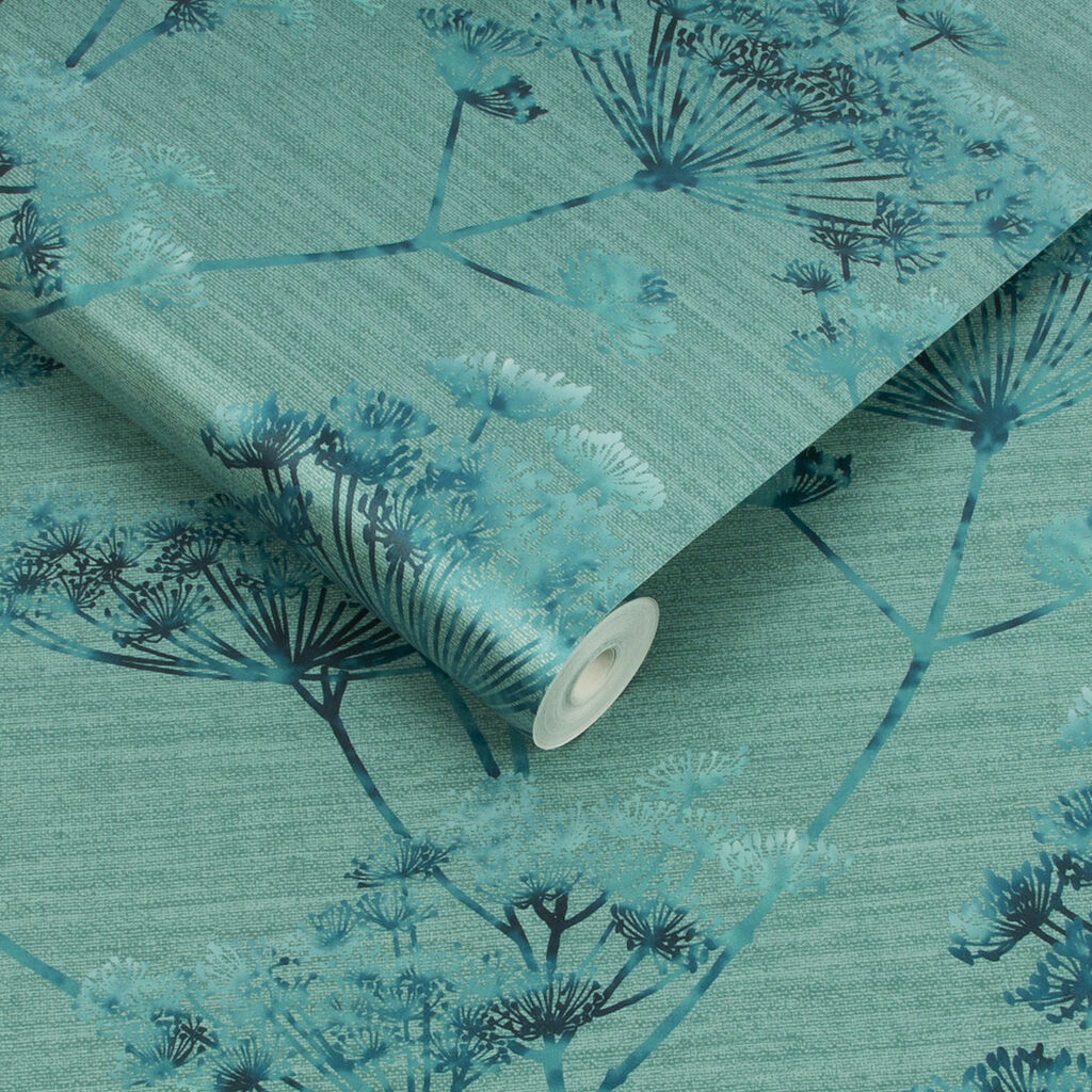 Hortus Teal Wallpaper
