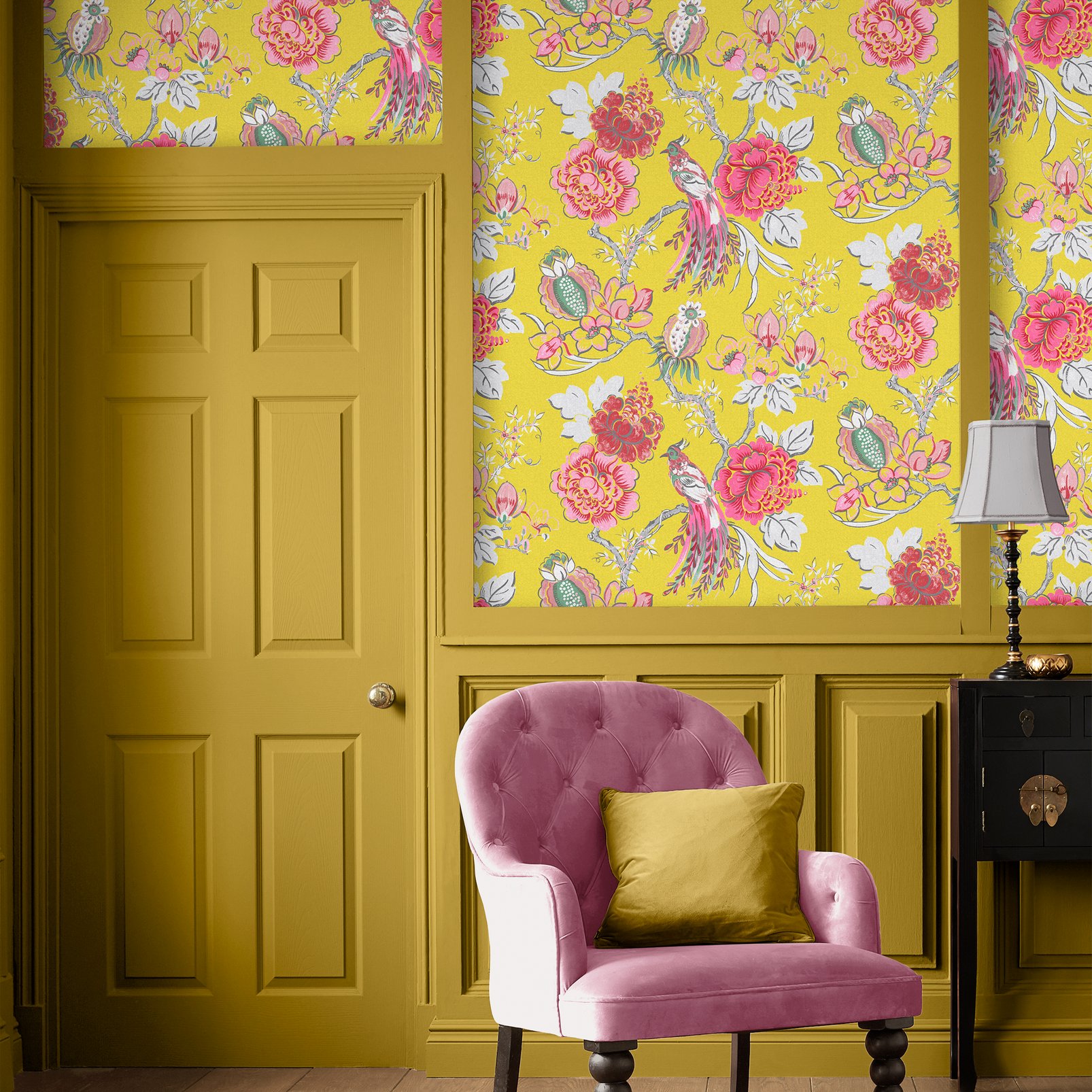 Chinoiserie Canary Wallpaper - 104269_ROOMSET_CHINOISERIE CANARY_01.jpg
