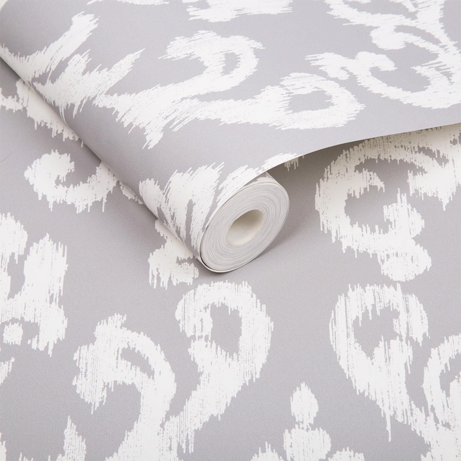 Indian Ink Damask Grey Mist Wallpaper - 103928_ROLLSHOT_IKAT DAMASK GREY MIST_01.jpg