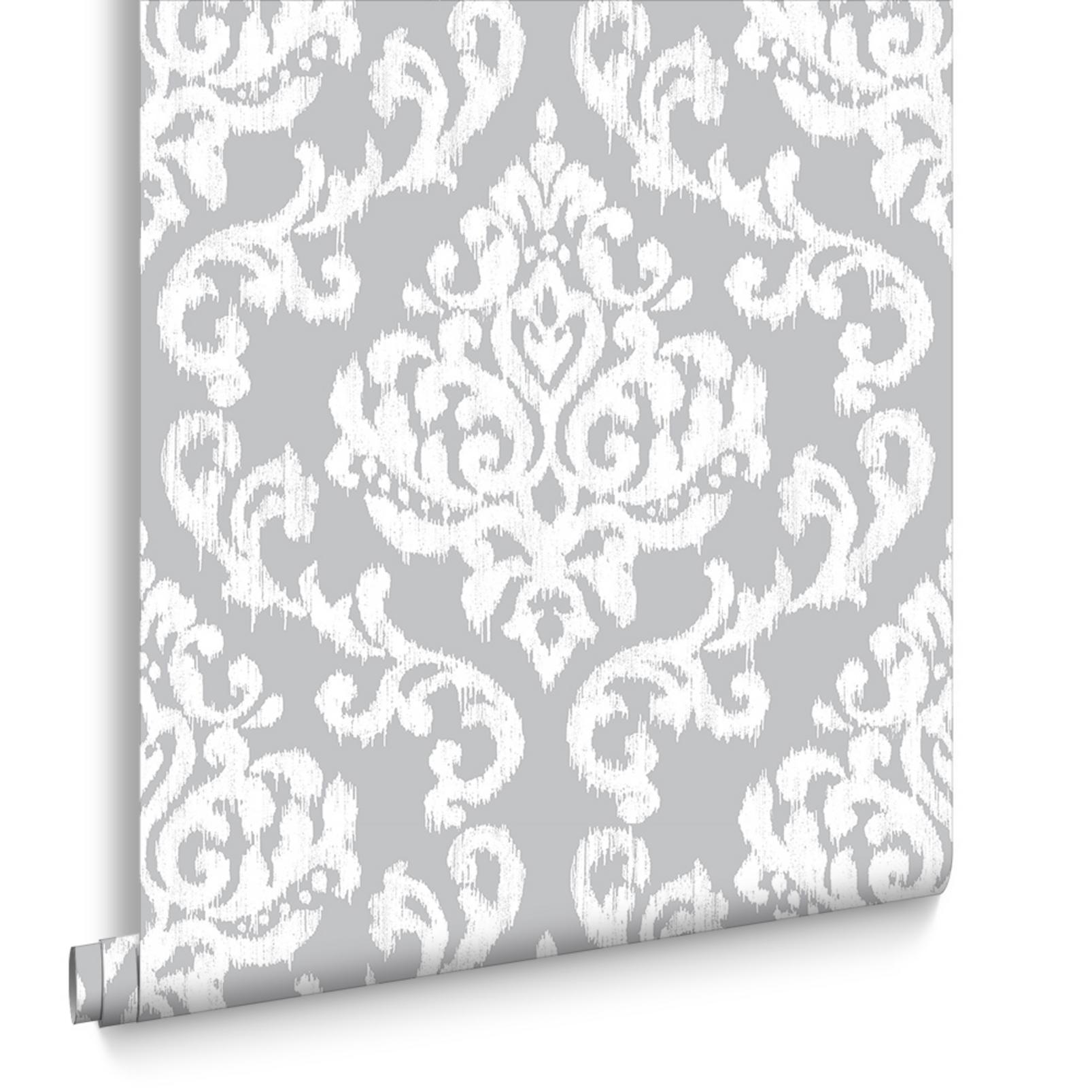 Indian Ink Damask Grey Mist Wallpaper - 103928_DIGITAL ROLL_IKAT DAMASK GREY MIST_02.jpg