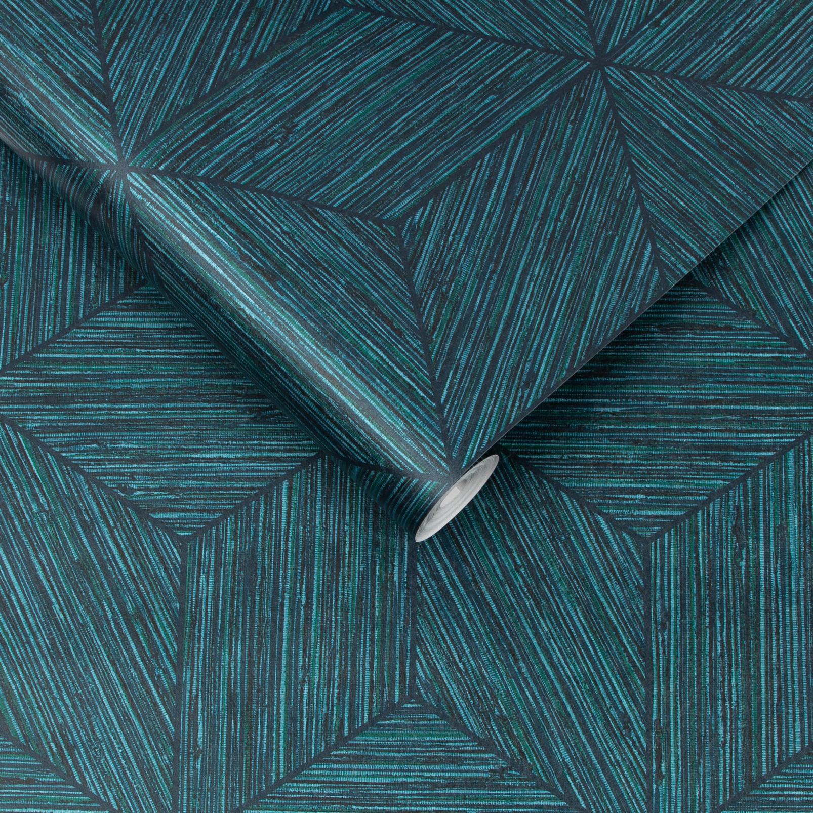 Grasscloth Geo Teal Wallpaper - 111728_ROLLSHOT_GRASSCLOTH GEO TEAL_02.jpg