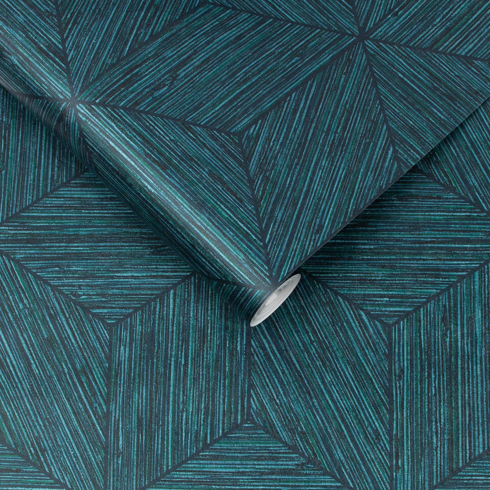Grasscloth Geo Teal Wallpaper - 111728_ROLLSHOT_GRASSCLOTH GEO TEAL_02.jpg