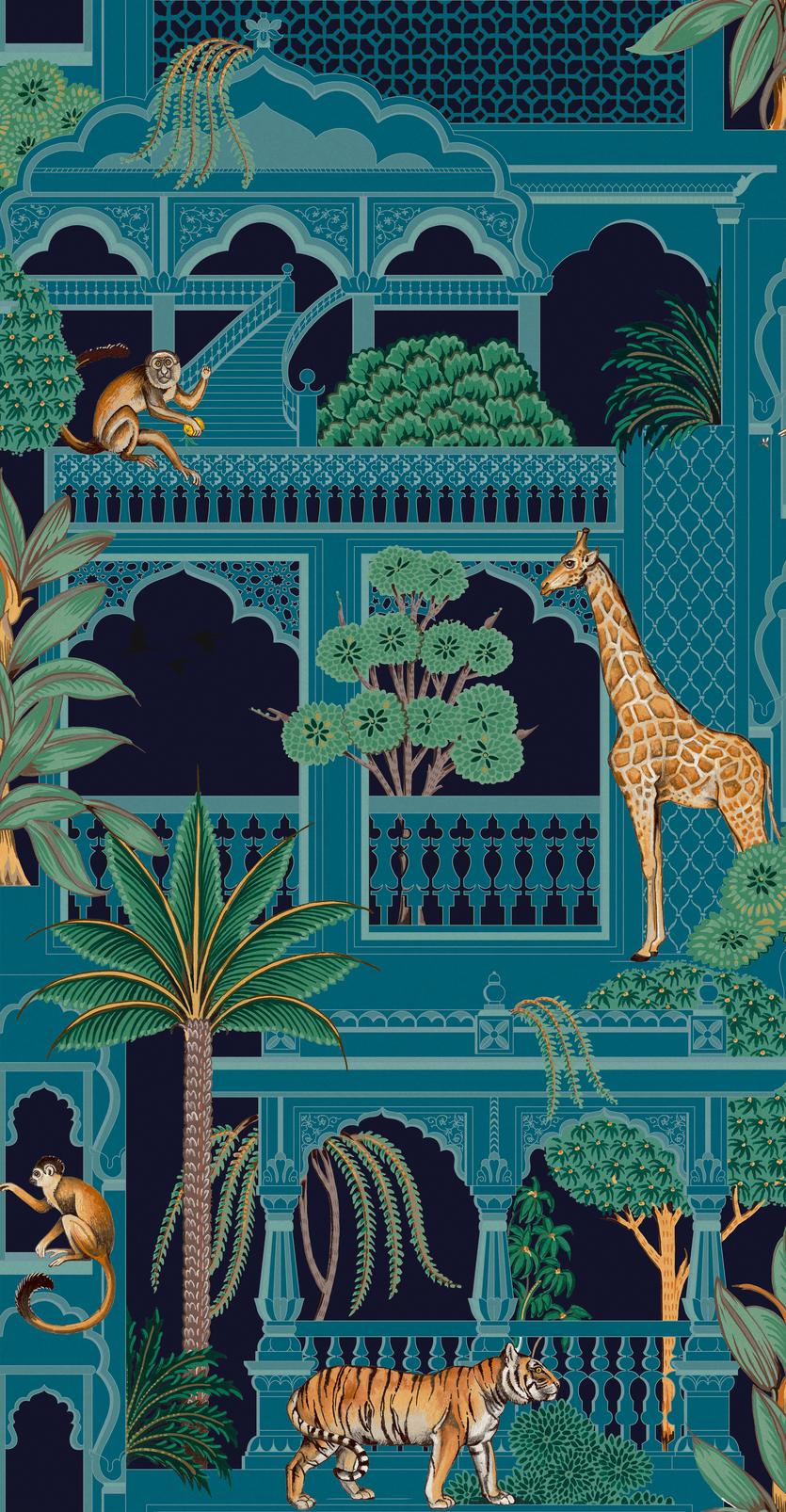 Animahal Navy Wallpaper - 119686_TILE_ANIMAHAL NAVY_01.jpg