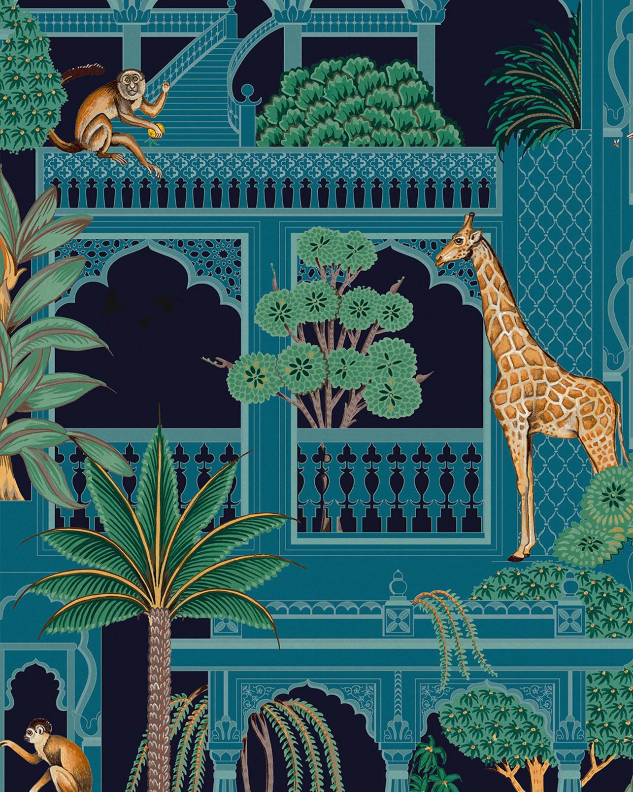 Animahal Navy Wallpaper - 119686_TILE_01.jpg