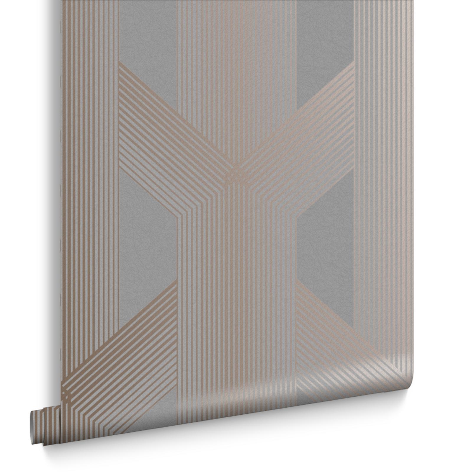 Lagom Geo Grey & Rose Gold Wallpaper - 106761_DIGITAL ROLL_LAGOM GREY ROSE GOLD_01.jpg
