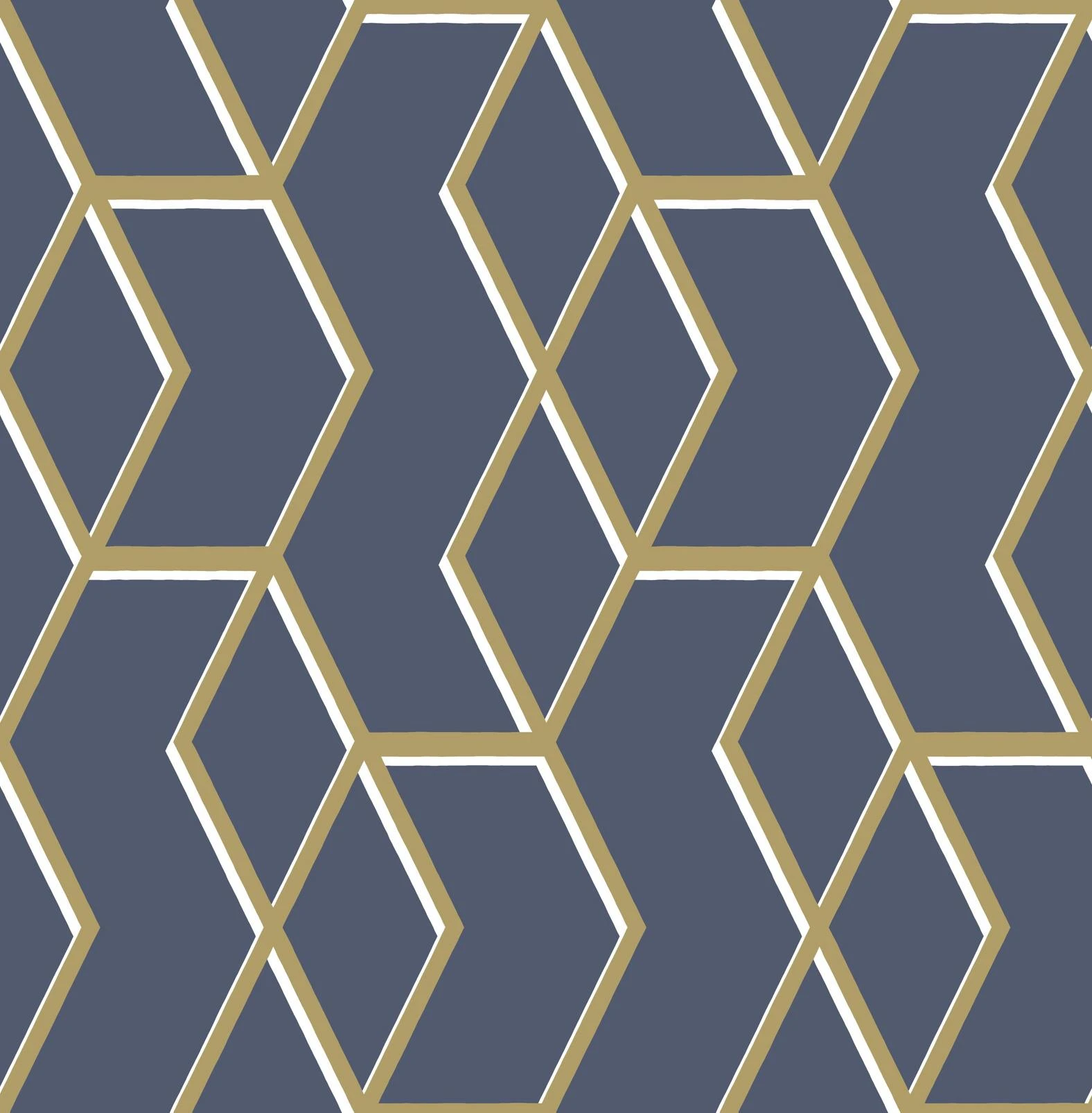 Archetype Navy & Gold Wallpaper - 104735_TILE_ARCHETYPE NAVY GOLD_01.jpg